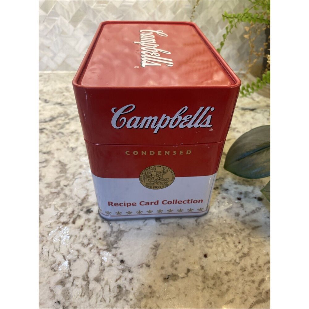 CAMPBELL'S TIN RECIPE CARD BOX w Cards - Picture 8 of 13